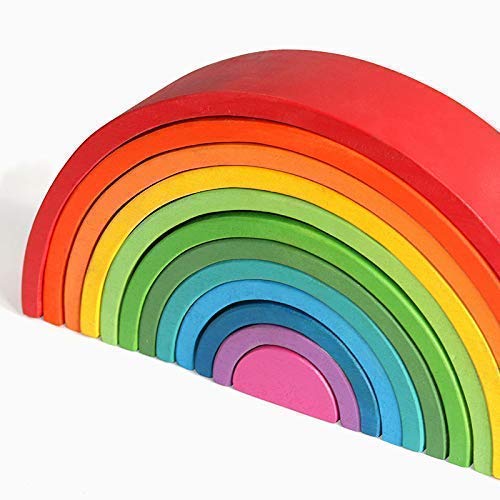 Arcoiris de madera de 12 arcos. Juguetes Educativos. Aprendizaje para niños.