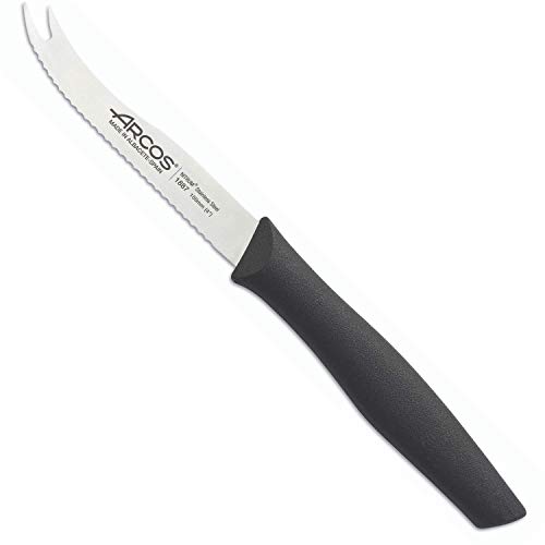 Arcos 188 Cuchillo Queso Negro Perlado 105 MM. Serie Nova 188700, Acero Inoxidable