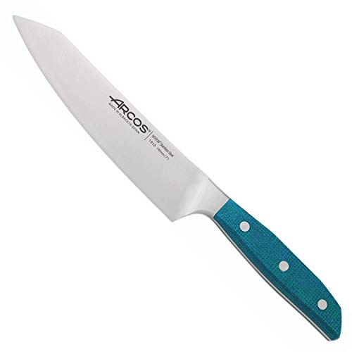 Arcos 191623 Cuchillo Santoku, Acero Inoxidable, azul