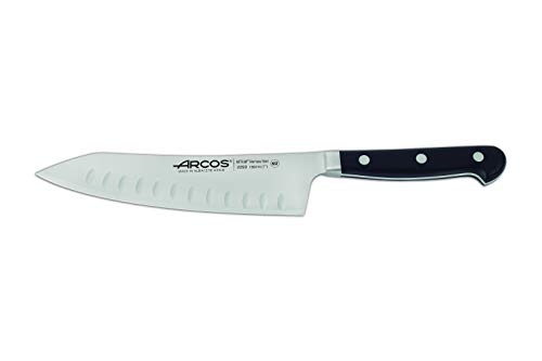 Arcos Cuchillo Santoku, Acero_Inoxidable, Negro, 190 mm