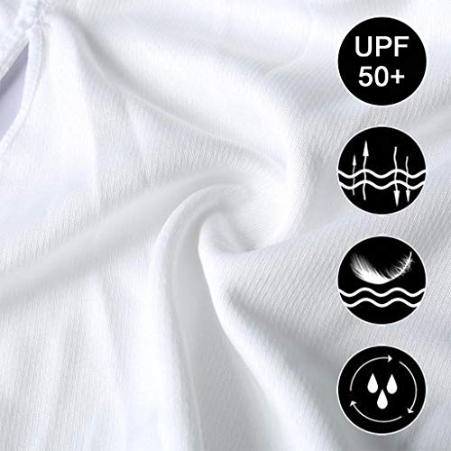 Arcweg Pañuelos de Cabezas Hombres Bandanas Verano Gorros Piratas de Ciclismo con Visera Malla Transpirable UV Protección UPF 50＋Running Deportes al Aire Libre Blanco para Cabeza 54-62cm