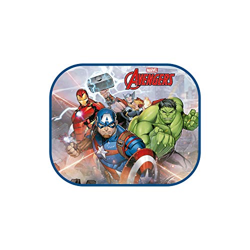 ARDITEX AV11923 Protectores De Sol para Ventanas - 2 Unidades - Incluye póster para Pintar de Marvel-Vengadores