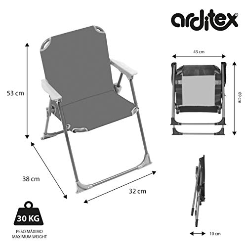 ARDITEX Silla Plegable para niños bajo Licencia Minnie Mouse (Metal, Dimensiones: 38 x 32 x 53 cm, Tela, 38 x 32 x 53 cm