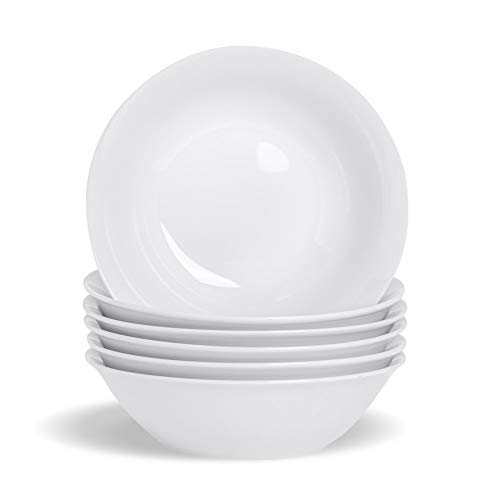 Argon Tableware Juego de Boles Blancos para el Desayuno - 178 mm - Pack de 6