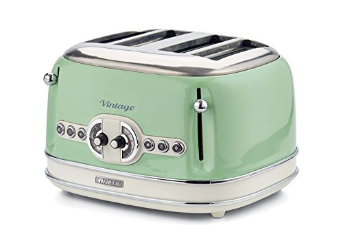 Ariete 0156GR 156/1-Tostadora de Pan Verde Pastel, 1600 W