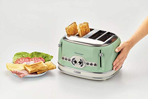 Ariete 0156GR 156/1-Tostadora de Pan Verde Pastel, 1600 W