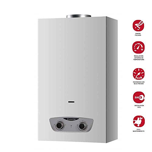 Ariston - Calentador de Gas Instantáneo Butano/Propano 11 Litros - Fast R 11 - Atmosférico - Tiro Natural