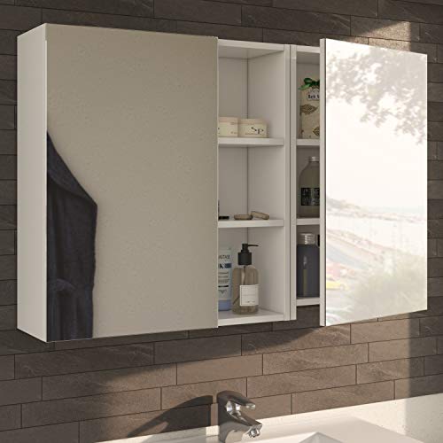 ARKITMOBEL 305081BO - Modulo Rinconero para Baño, Color Blanco Brillo, 20 cm (Largo) x 65 cm (Alto) x 19,5 cm (Fondo)