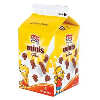 ARLUY Simpson mini galletas chocolateadas de desayuno caja 135 gr