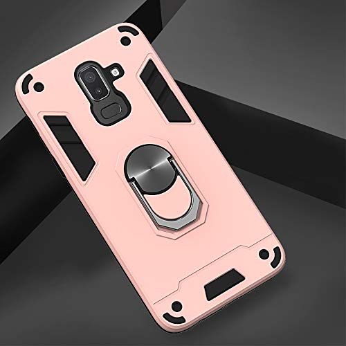 Armor - Carcasa para Samsung Galaxy J8 (2018), diseño de anillo de teléfono (2 en 1, policarbonato y TPU, doble capa)