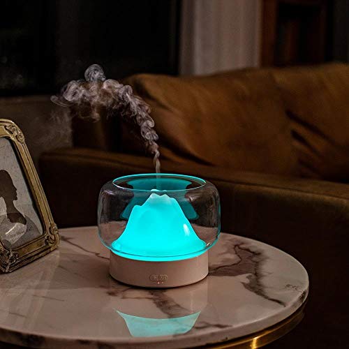 Aroma difusor de Aire humidificador ultrasónico atomización Silencio de Apagado automático de sincronización de la función Multi-Modo de luz Ambiente del hogar Dormitorio Estudio 400ml 1 Pieza