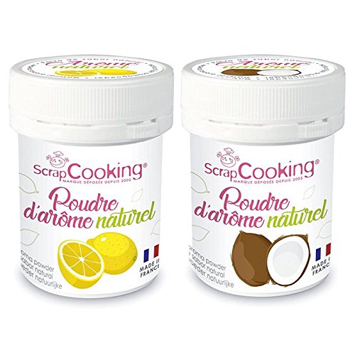 Aromas alimentarios naturales en polvo 15 g x 2 - limón y coco