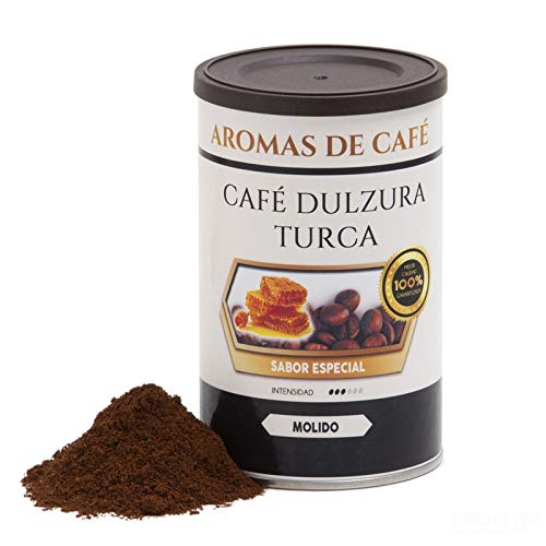 Aromas de Café - Café Dulzura Turca 100% Molido Arábica Aroma Dulce y Sabor Suave a Almendra con Granos de Colombia y Brasil, 100 gr