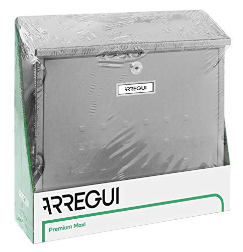 Arregui Premium Maxi E5617 Buzón Individual de Acero, INOX, Tamaño L (revistas y sobres C4) - 37 x 37 x 12 cm