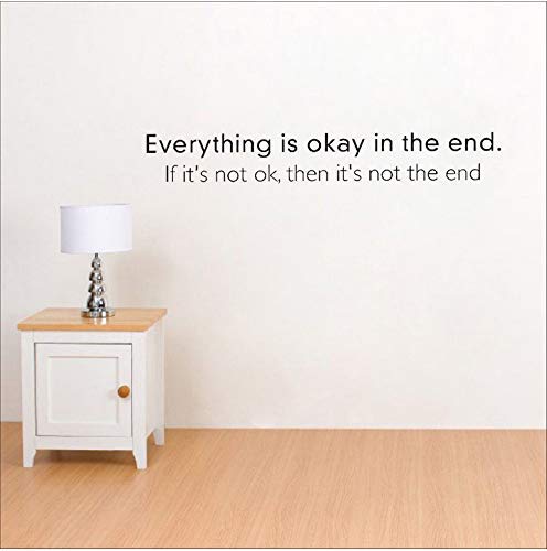 Art Home Decor Todo Está Bien En The End Decal Vinilos De Sala De Estar De Pvc 85X17Cm