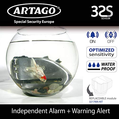 Artago 32 Candado antirrobo Moto Disco Alarma + Warning 120 db Alta Gama, ø15 Cierre s.a.a, homologado Sra, Acero Inoxidable