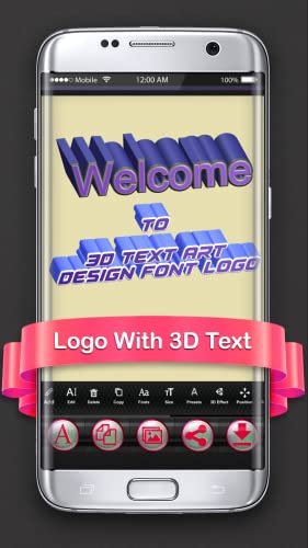 Arte de texto 3D - logotipo de fuente de diseño