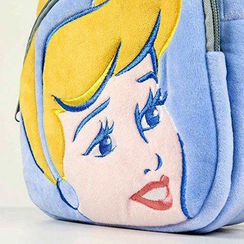 ARTESANIA CERDA Mochila Guarderia Personaje Princess Cenicienta, Color Azul, 22 cm