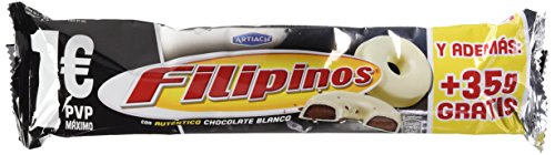 Artiach - Filipinos - Galleta Bañada con Chocolate Blanco - 135 g - [Pack de 5]