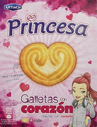 Artiach - Princesa - Galletas con corazón - 1 paquete de 120 gr.