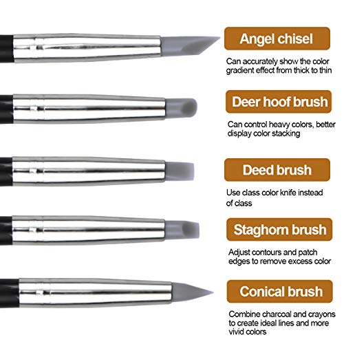 Artist Paint Brush Set Pinceles Profesionales para Punta de Goma de Silicona Pincel de pintura del artista Set Silicon Brushes para pintar enmascarado Fluid Clay Moulding