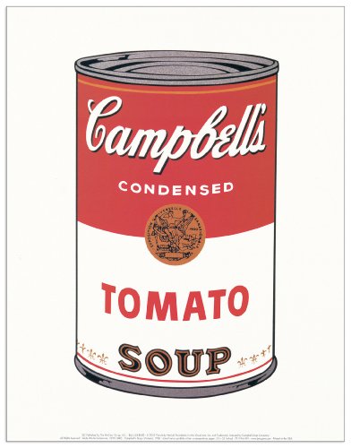 Artopweb Cambell's Soap (Tomato 1968) -28x35 cm Panel Decorativo con Diseño Warhol Campbell's Soup, Madera, Multicolor, 28x3x35 cm