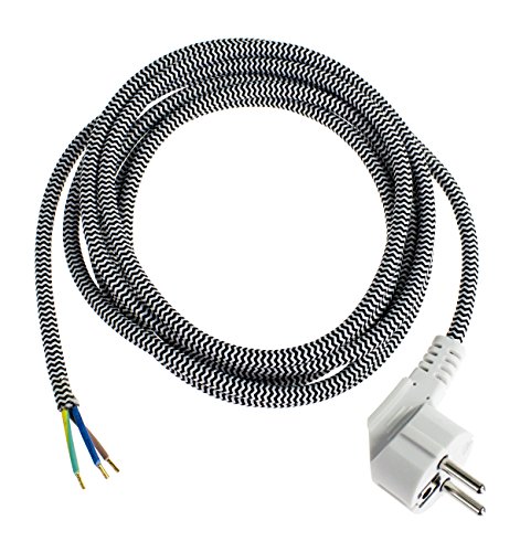 AS Schwabe 87202 - Cable de alimentación para plancha (3 m, IP20 en interiores), color negro