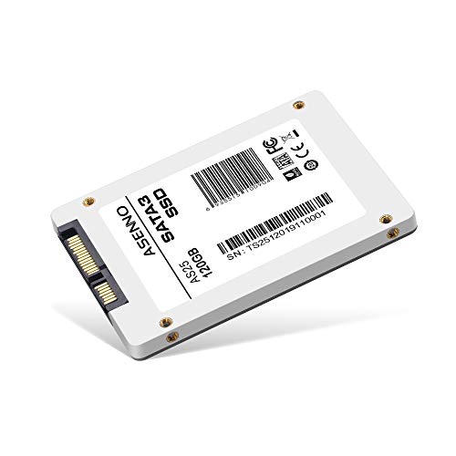 ASENNO 120 GB 128 GB de 2,5 Pulgadas SSD SATAIII de 6 GB/s de Disco Duro Interno de Estado sólido para PC portátil de Escritorio con Tableta