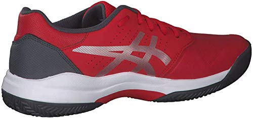 ASICS Gel-Game 7 Clay/OC, Zapatos de Tenis para Hombre, Clásico Rojo Puro Plata, 48 EU
