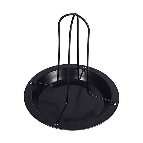 Asixx Soporte para asador de Pollo, Antiadherente Parrilla de cocción Vertical para Pollo con asadera para Asar Fiesta de Barbacoa Bandeja para asador Cesta Bandeja Soporte para asador de Pollo