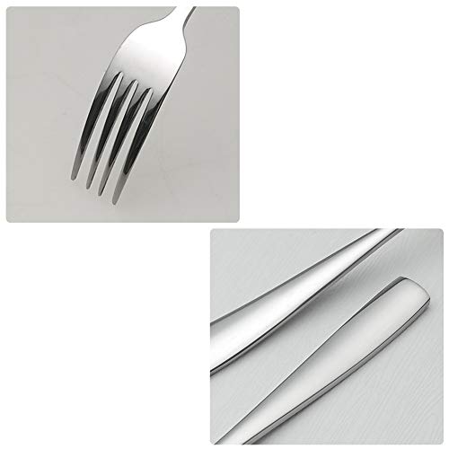 Asking - Tenedor de mesa de acero inoxidable (12 piezas)