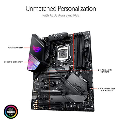 ASUS ROG STRIX Z390-E Gaming - Placa base Gaming ATX Intel de 8a y 9a gen, LGA 1151 con Aura Sync, Wi-Fi 802.11ac, soporte DDR4 4266 MHz+, 2 M.2 con disipador, SATA 6 Gbps, HDMI y USB 3.1 Gen. 2