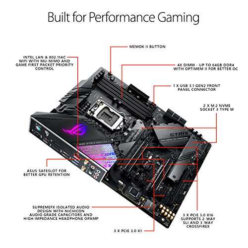 ASUS ROG STRIX Z390-E Gaming - Placa base Gaming ATX Intel de 8a y 9a gen, LGA 1151 con Aura Sync, Wi-Fi 802.11ac, soporte DDR4 4266 MHz+, 2 M.2 con disipador, SATA 6 Gbps, HDMI y USB 3.1 Gen. 2