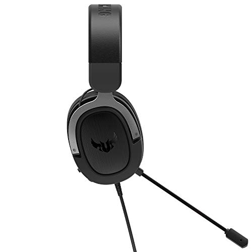 ASUS TUF Gaming H3 - Auriculares compatible con PC, PS4, Xbox One, Nintendo Switch y telefonos móviles, con sonido envolvente 7.1, graves potentes, diseño ligero, gris