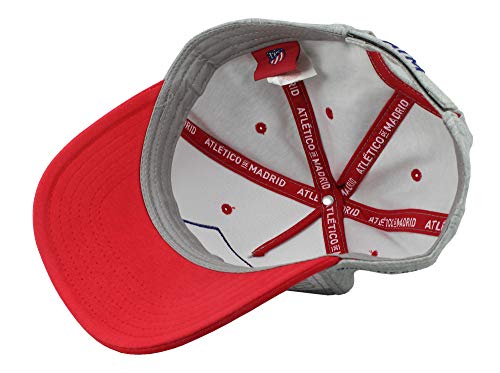 Atlético de Madrid Gorra Adulto Gris, Azul Marino y Rojo Producto Oficial - Nuevo Escudo