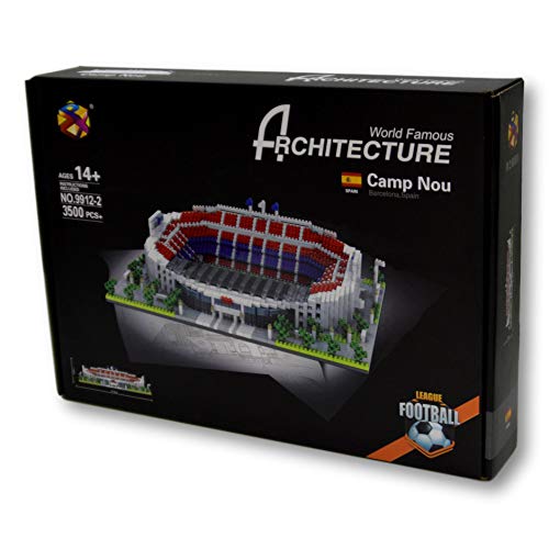 Atomic Building Estadio Camp NOU del Fútbol Club Barcelona. Modelo para armar con nanobloques. Más de 3500 Piezas