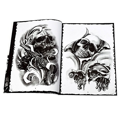 atomus Skulls & Bones Tattoo Diseño Libro 50 páginas A4 cuerpo de Tattoo Plantilla Manuscrito libro manual