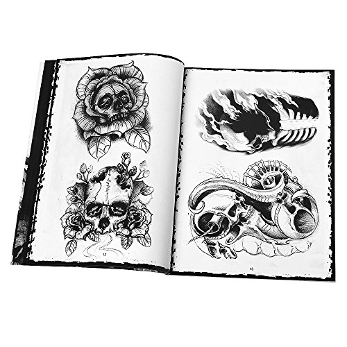 atomus Skulls & Bones Tattoo Diseño Libro 50 páginas A4 cuerpo de Tattoo Plantilla Manuscrito libro manual