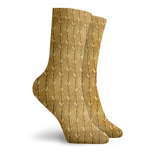 Aurum Gold Leaf Foil Te Calcetines Clásicos Ocio Deporte Calcetines Cortos 30 cm/11.8 Pulgadas Adecuado Para Hombres Mujeres