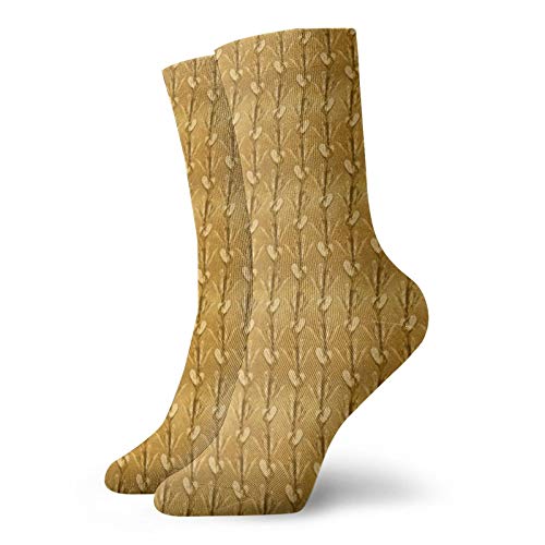 Aurum Gold Leaf Foil Te Calcetines Clásicos Ocio Deporte Calcetines Cortos 30 cm/11.8 Pulgadas Adecuado Para Hombres Mujeres