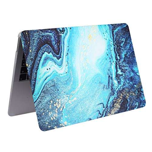 AUSMIX MacBook Pro 13 pulgadas funda, dibujos animados animales encantadora cubierta suave plástico duro goma PC colorido Shell para MacBook Pro 13 con CD-ROM, no-Retina (Modelo: A1278) - mármol azul