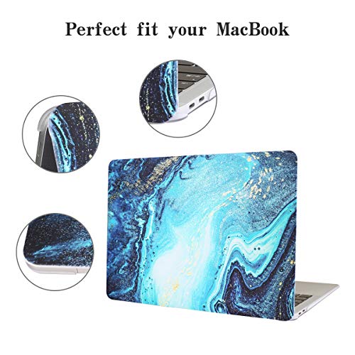 AUSMIX MacBook Pro 13 pulgadas funda, dibujos animados animales encantadora cubierta suave plástico duro goma PC colorido Shell para MacBook Pro 13 con CD-ROM, no-Retina (Modelo: A1278) - mármol azul