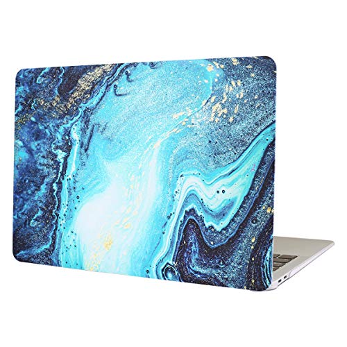 AUSMIX MacBook Pro 13 pulgadas funda, dibujos animados animales encantadora cubierta suave plástico duro goma PC colorido Shell para MacBook Pro 13 con CD-ROM, no-Retina (Modelo: A1278) - mármol azul