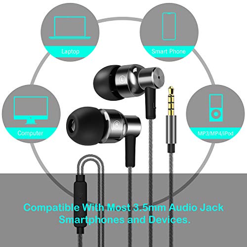 Autkors Auriculares In Ear, Auriculares con Cable y Micrófono Alta Definición Aislamiento de Ruido para Huawei, iPhone 6/6s y los Dispositivos de Auriculares de 3,5 mm