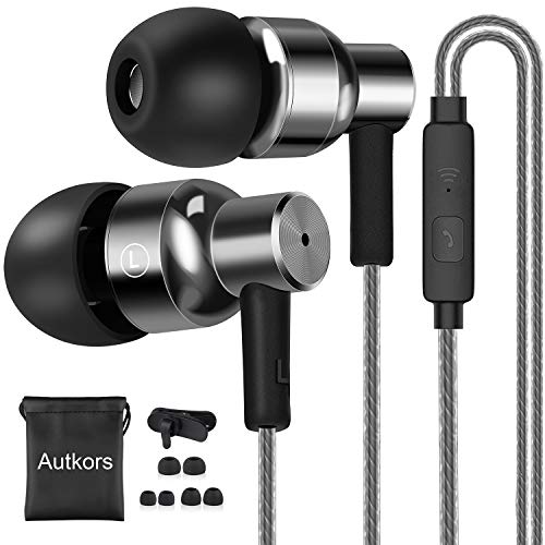 Autkors Auriculares In Ear, Auriculares con Cable y Micrófono Alta Definición Aislamiento de Ruido para Huawei, iPhone 6/6s y los Dispositivos de Auriculares de 3,5 mm