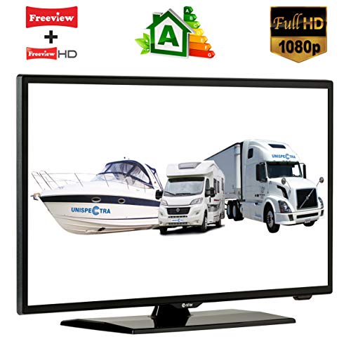 Autocaravanas Cravana Camper Barco 12v 22 Pulgadas 56 cm LED Full HD Digital TV DVB-T2/C/S2 TDT, Cable, Satélite TV. 12V 220V USB PVR & Reproductor Multimedia, VGA & HDMI Monitor de PC