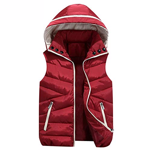 Autumn Winter Vest Women Hooded Sleeveless Down Cotton Jacket Parka Thick Keep Warm Padded Vests Black M