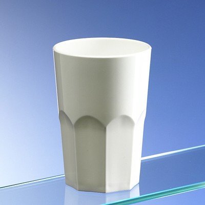 Avenue es juego de 8 irrompible policarbonato reutilizable de plástico de color blanco octogonal con forma de 15 OZ vasos. (428 ml/15 oz a borde altura 12 cm, de diámetro 8,5 cm)