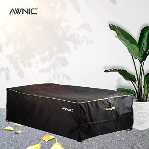 AWNIC Funda Mesa Jardín Impermeable Funda Mesa Exterior Funda Muebles Patio Terraza Alemania TÜV Rheinland Certificado Poliéster Resistente 250x210x71cm