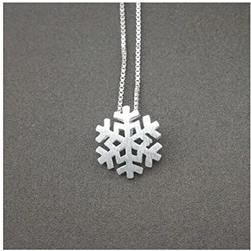 Axiba Cadena de Plata Manga Collar Dibujo Copo de Nieve Pura Plata de Ley 925 joyería de Plata El Regalo más Hermoso